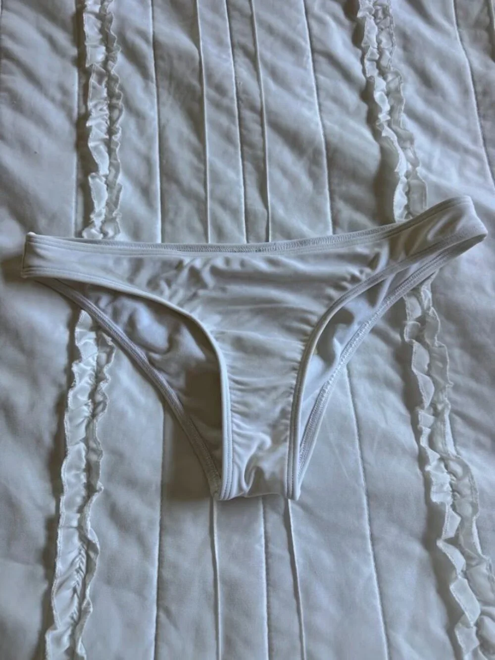 Hollister Swim Womens Size Small White Low Rise Bikini Bottom